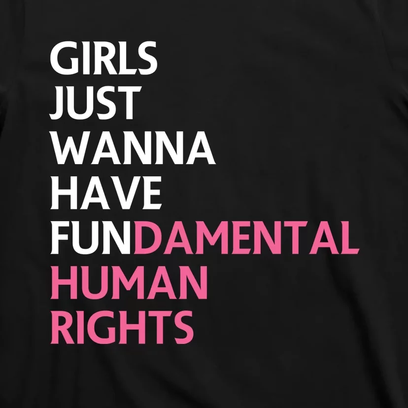 Just Wanna Have Fundamental Human Rights Feminist T-Shirt