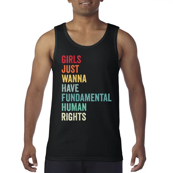 Just Wanna Have Fun Damental Human Rights Vintage Tank Top