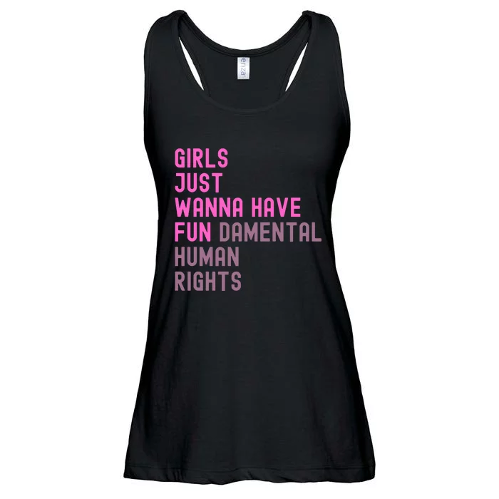 Just Wanna Have Fundamental Human Rights Ladies Essential Flowy Tank