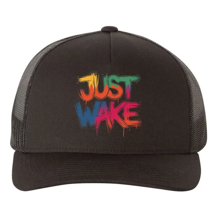 Just Wake Yupoong Adult 5-Panel Trucker Hat