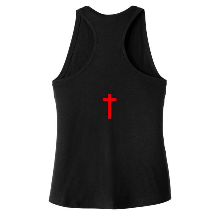 Jesus Won Front And Back Front & Back Ladies Tri-Blend Wicking Tank