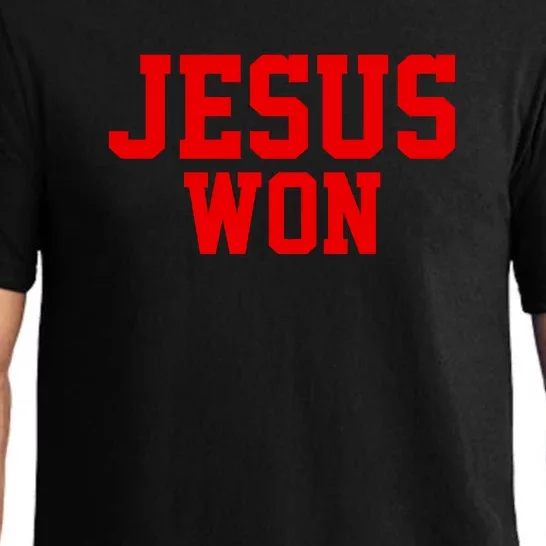 Jesus Won Front And Back Front & Back Pajama Set