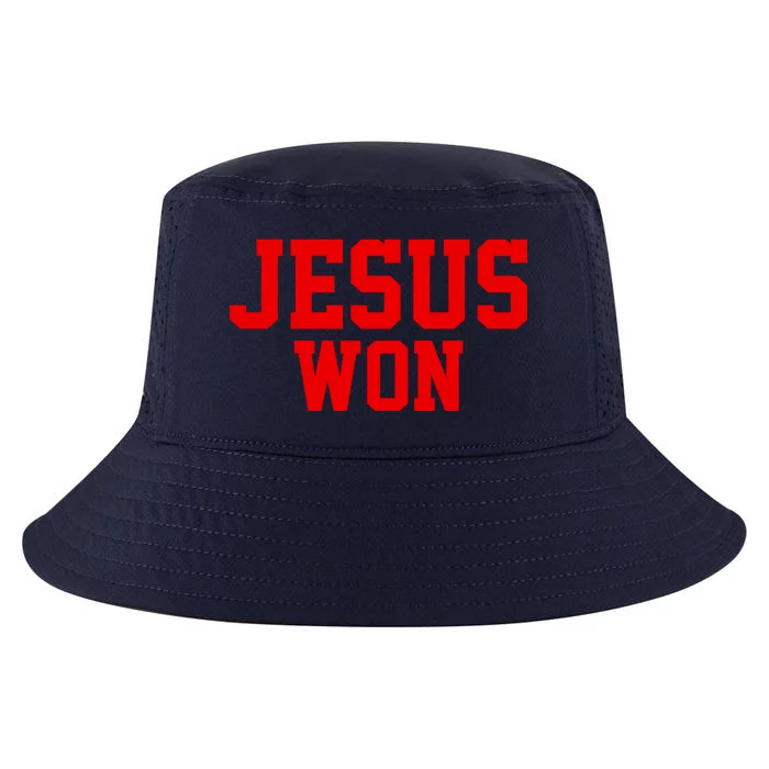 Jesus Won Front And Back Front & Back Cool Comfort Performance Bucket Hat