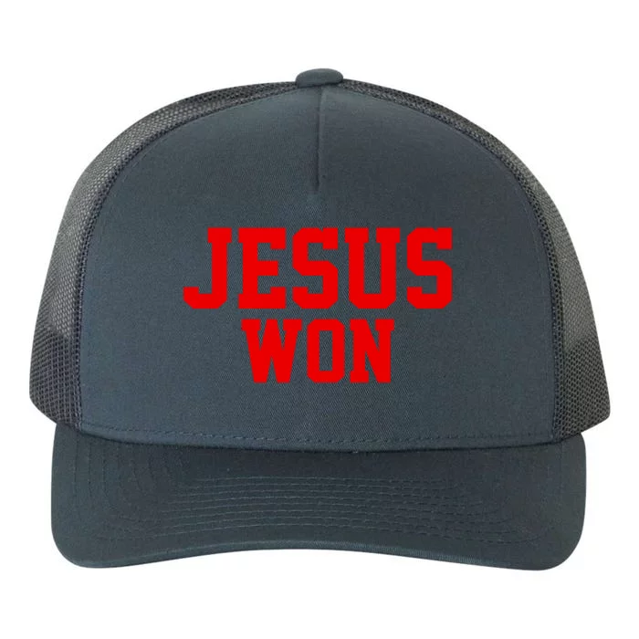 Jesus Won Front And Back Front & Back Yupoong Adult 5-Panel Trucker Hat