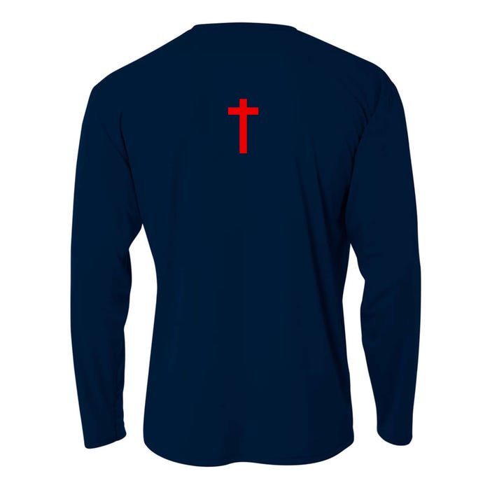 Jesus Won Front And Back Front & Back Cooling Performance Long Sleeve Crew