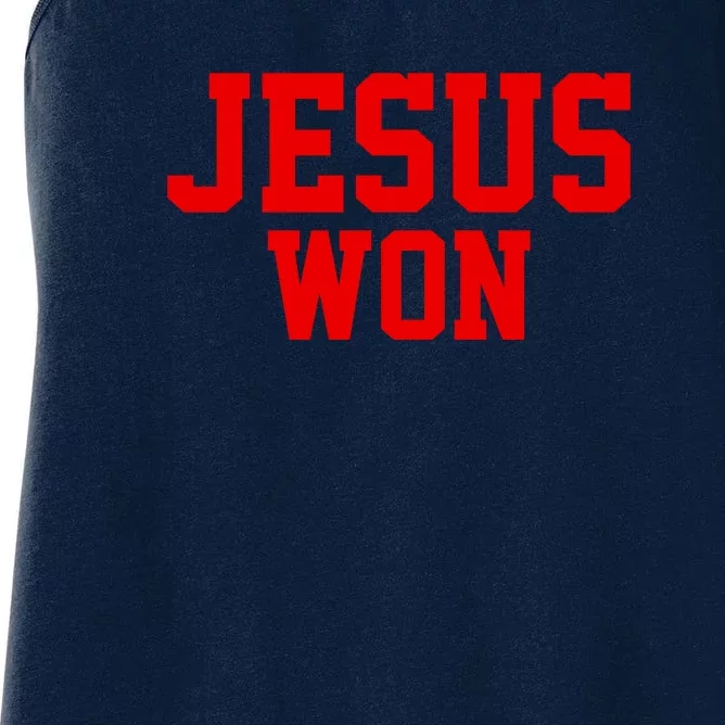 Jesus Won Front And Back Front & Back Women's Racerback Tank