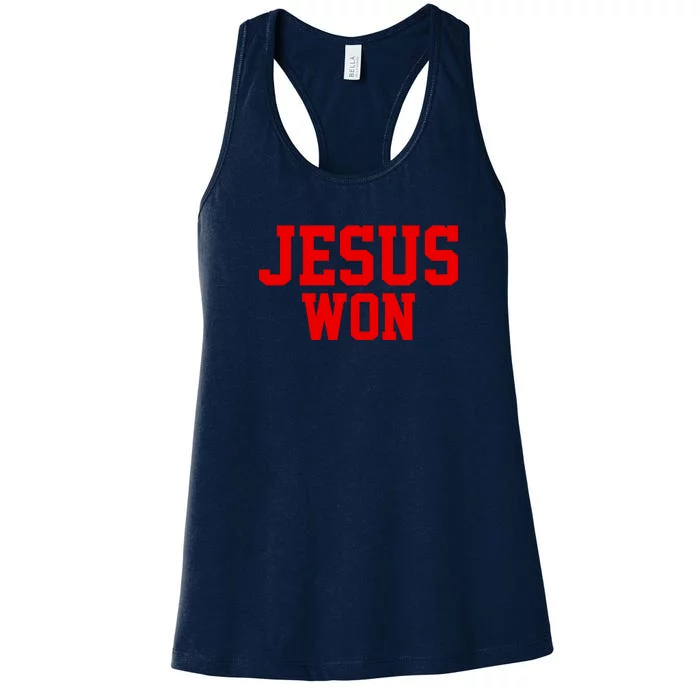 Jesus Won Front And Back Front & Back Women's Racerback Tank