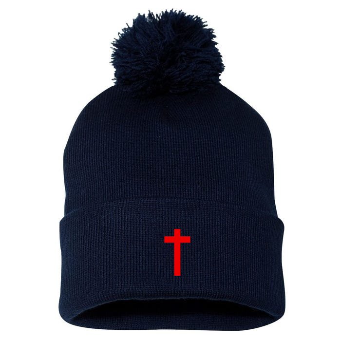 Jesus Won Front And Back Front & Back Pom Pom 12in Knit Beanie