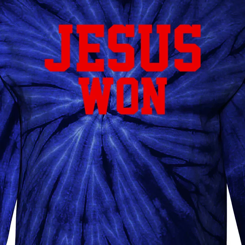 Jesus Won Front And Back Front & Back Tie-Dye Long Sleeve Shirt