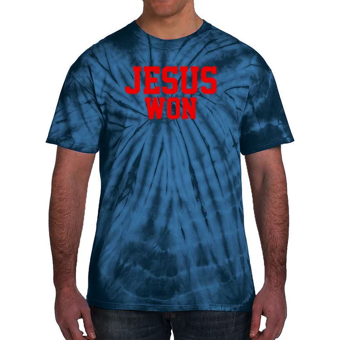 Jesus Won Front And Back Front & Back Tie-Dye T-Shirt