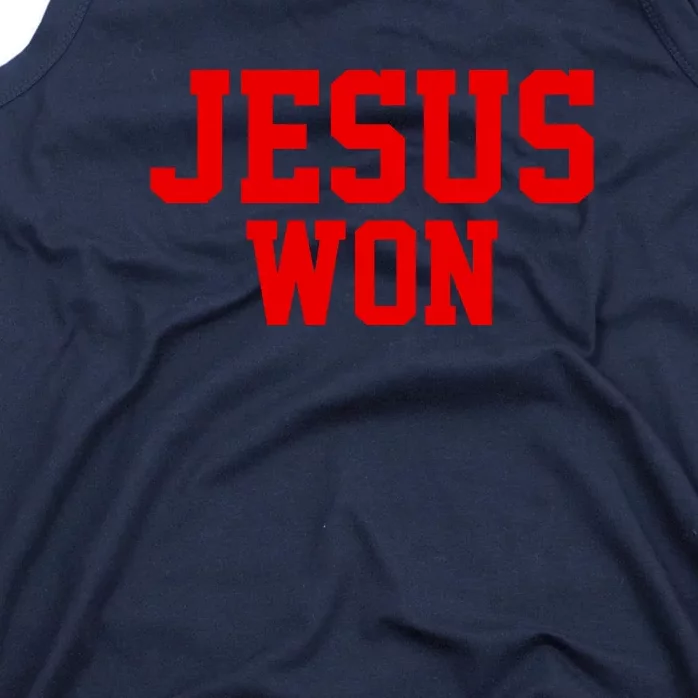 Jesus Won Front And Back Front & Back Tank Top