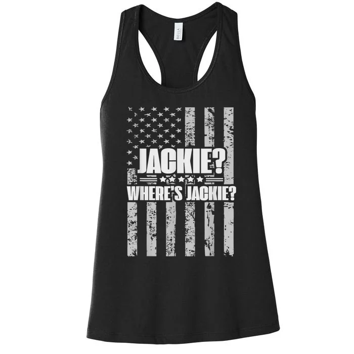 Jackie? Where's Jackie? Women's Racerback Tank