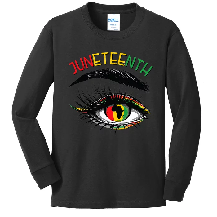 Juneteenth Wo Juneteenth African American Kids Long Sleeve Shirt