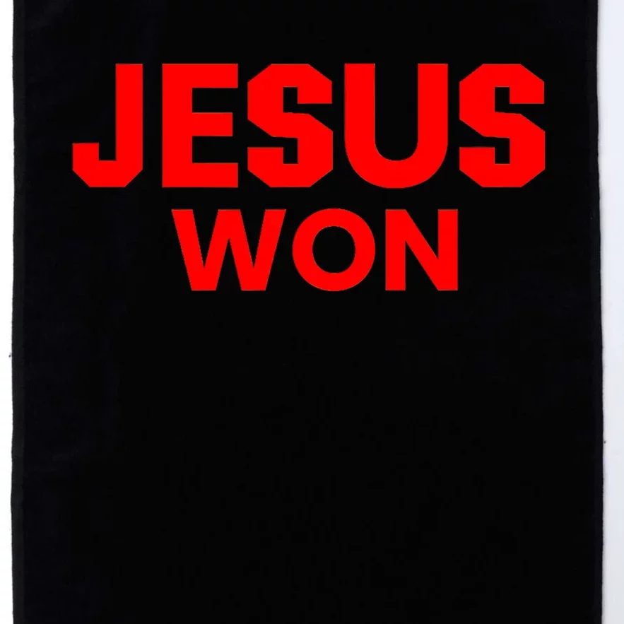 Jesus Won Platinum Collection Golf Towel