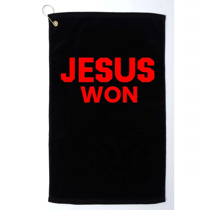 Jesus Won Platinum Collection Golf Towel