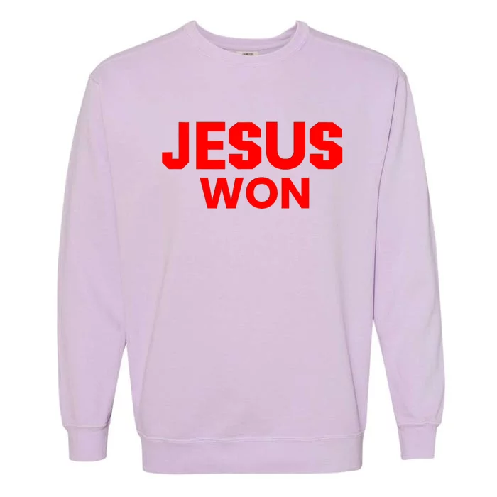 Jesus Won Garment-Dyed Sweatshirt