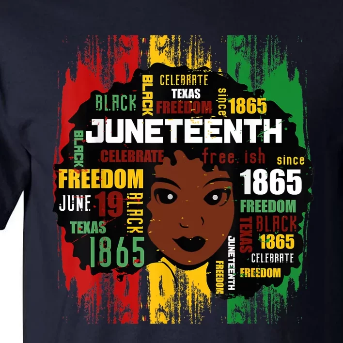 Juneteenth Women Juneteenth Shirts African American Tall T-Shirt