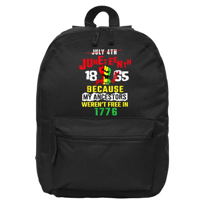 Juneteenth Women Juneteenth Shirts African American 16 in Basic Backpack