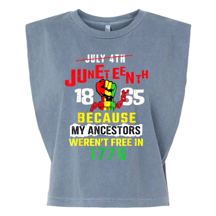 Juneteenth Women Juneteenth Shirts African American Garment-Dyed Women's Muscle Tee