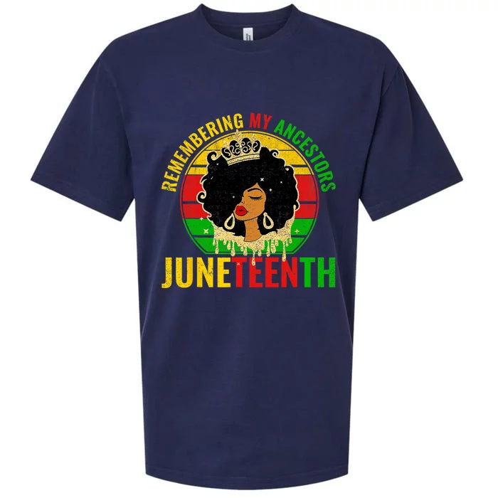 Juneteenth Women Juneteenth African American Sueded Cloud Jersey T-Shirt