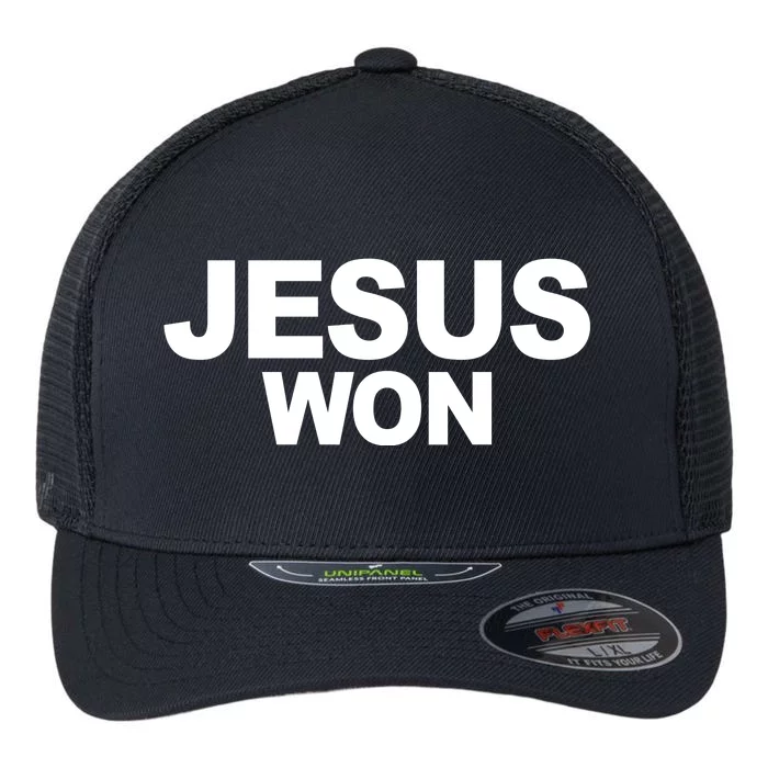 Jesus Won Flexfit Unipanel Trucker Cap