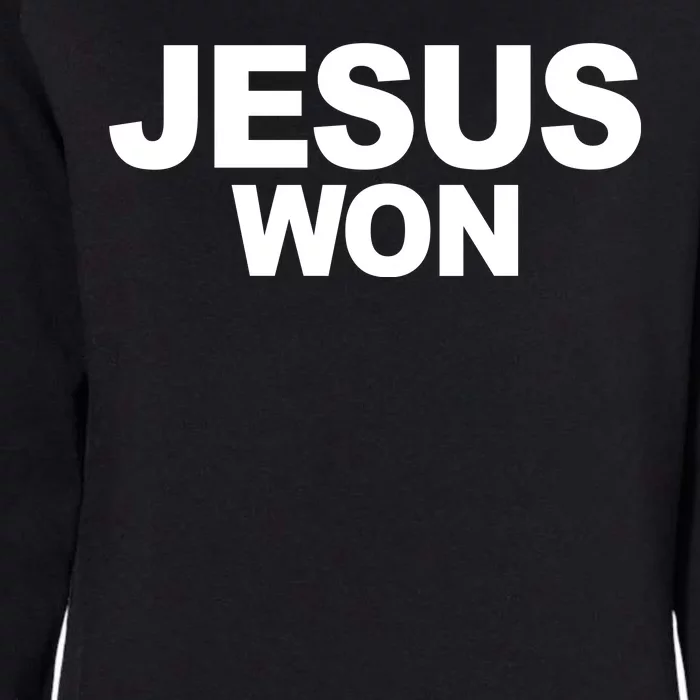 Jesus Won Womens California Wash Sweatshirt