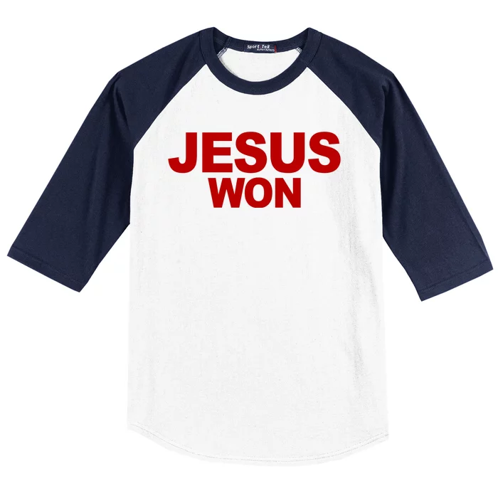 Jesus Won Baseball Sleeve Shirt