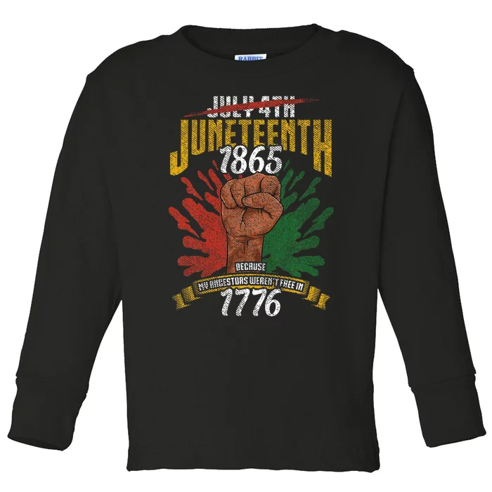 Juneteenth Wo Juneteenth Juneteenth Toddler Long Sleeve Shirt