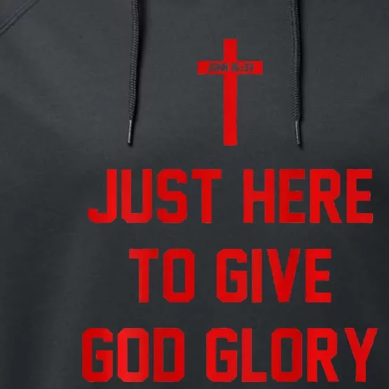 Jesus Won Just Here To Give God Glory Ohio Pride Performance Fleece Hoodie