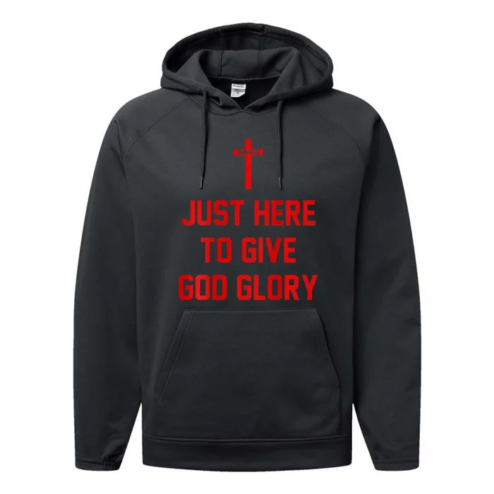 Jesus Won Just Here To Give God Glory Ohio Pride Performance Fleece Hoodie