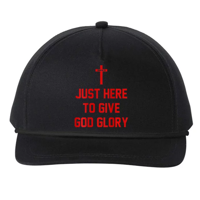 Jesus Won Just Here To Give God Glory Ohio Pride Snapback Five-Panel Rope Hat