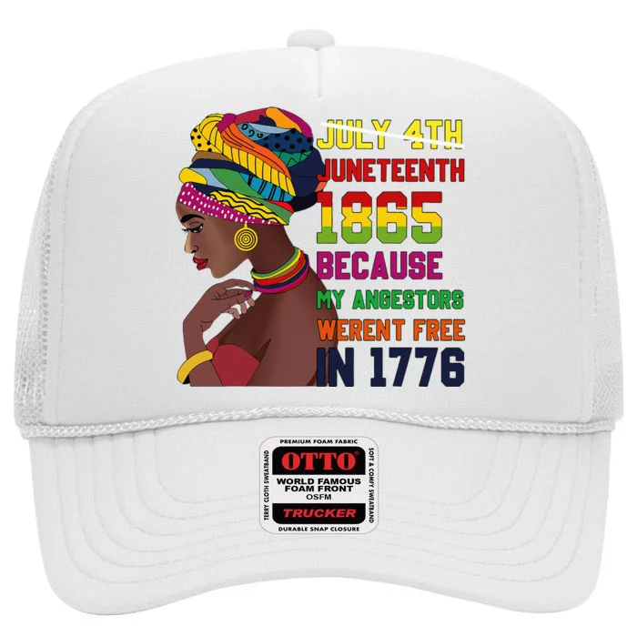 Juneteenth Women Juneteenth Shirts African American High Crown Mesh Trucker Hat