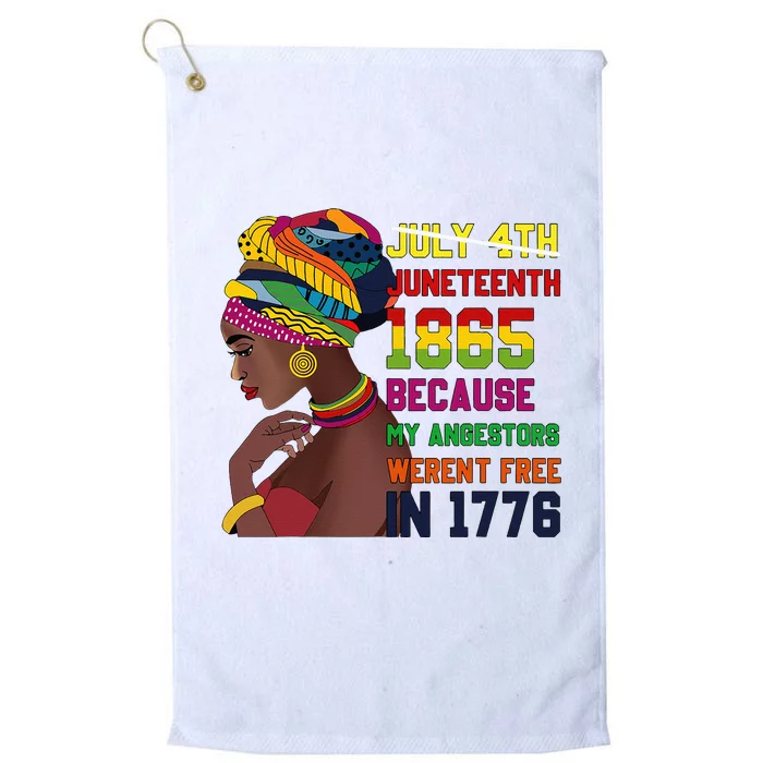 Juneteenth Women Juneteenth Shirts African American Platinum Collection Golf Towel