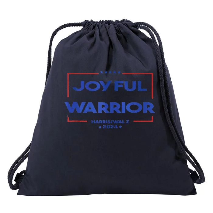 Joyful Warrior Kamala Harris Tim Walz Harris 2024 Drawstring Bag