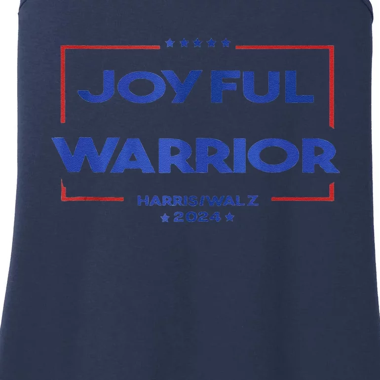 Joyful Warrior Kamala Harris Tim Walz Harris 2024 Ladies Essential Tank