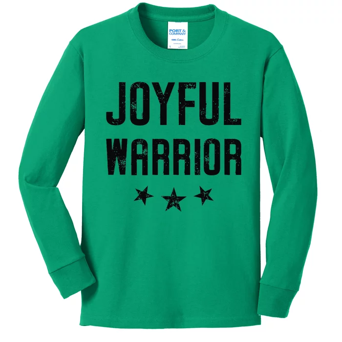 Joyful Warrior Kamala 2024 Joyful Warrior Kids Long Sleeve Shirt