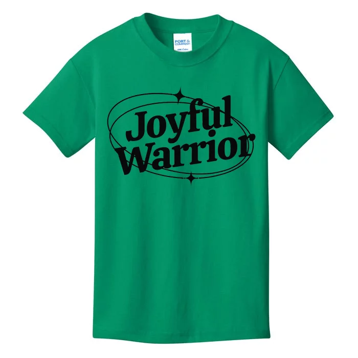 Joyful Warrior Kamala Harris Tim Walz Waltz 2024 Kids T-Shirt