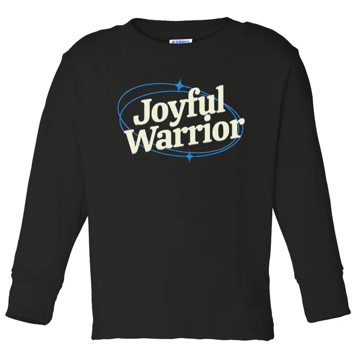 Joyful Warrior Kamala Harris Tim Walz Waltz 2024 Toddler Long Sleeve Shirt