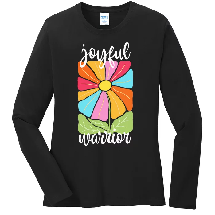 Joyful Warrior Kamala Harris Tim Walz 2024 Election Ladies Long Sleeve Shirt