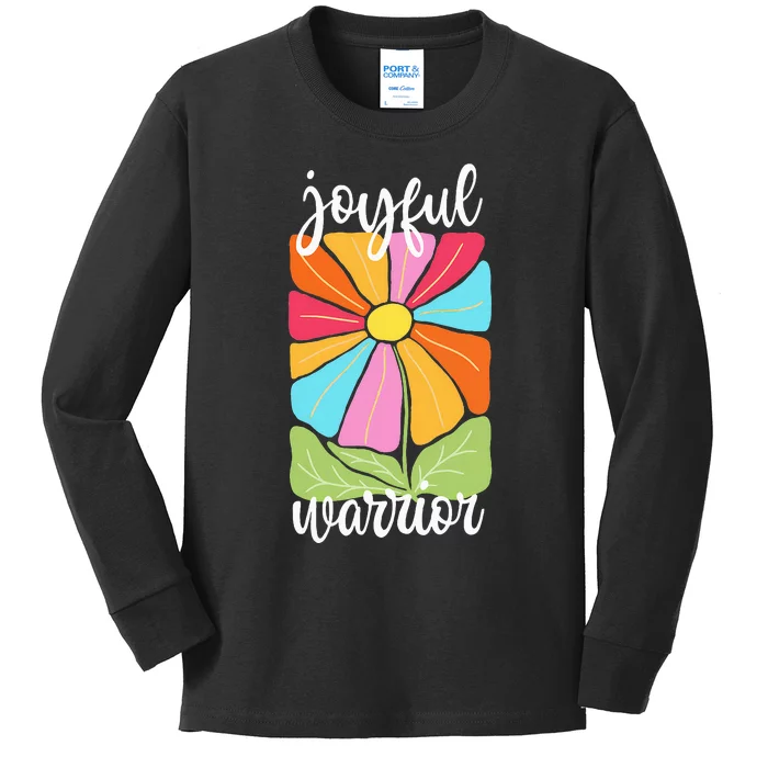 Joyful Warrior Kamala Harris Tim Walz 2024 Election Kids Long Sleeve Shirt