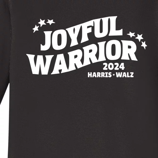 Joyful Warrior Kamala Harris Tim Walz Waltz 2024 Baby Long Sleeve Bodysuit