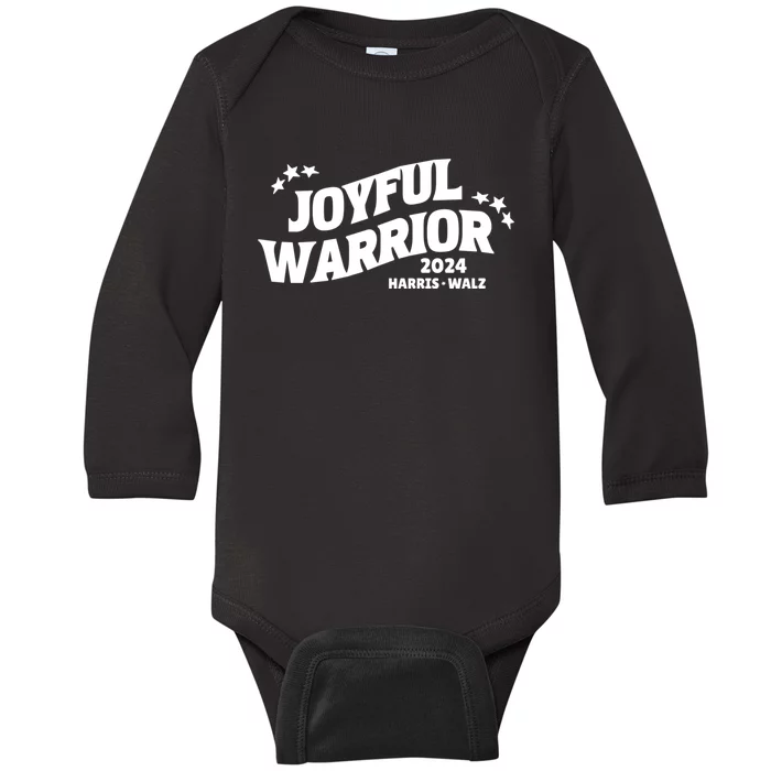 Joyful Warrior Kamala Harris Tim Walz Waltz 2024 Baby Long Sleeve Bodysuit