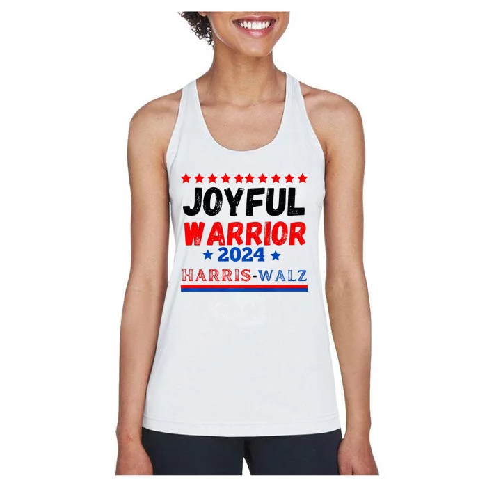 Joyful Warrior Kamala Harris Tim Walz 2024 Women's Racerback Tank