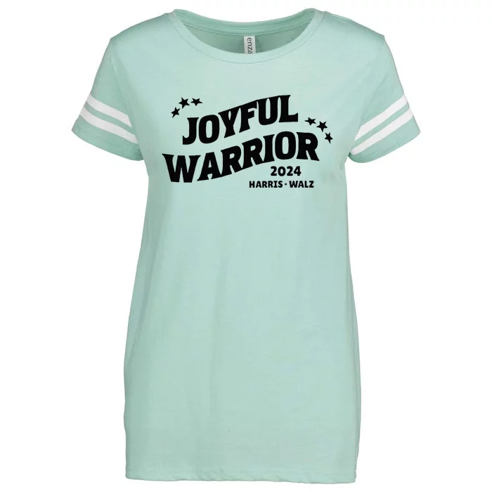 Joyful Warrior Kamala Harris Tim Walz Waltz 2024 Enza Ladies Jersey Football T-Shirt