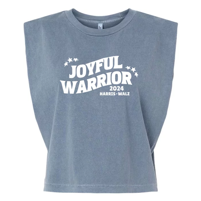 Joyful Warrior Kamala Harris Tim Walz Waltz 2024 Garment-Dyed Women's Muscle Tee