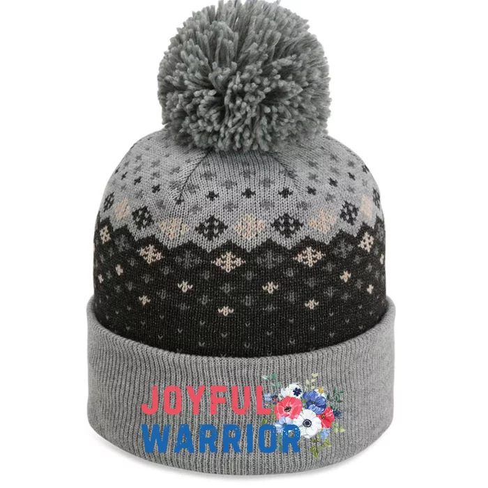 Joyful Warrior Kamala Harris 2024 The Baniff Cuffed Pom Beanie