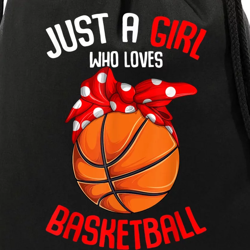 Just Who Loves Basketball Drawstring Bag