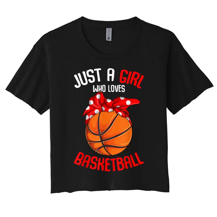 Just Who Loves Basketball Women's Crop Top Tee