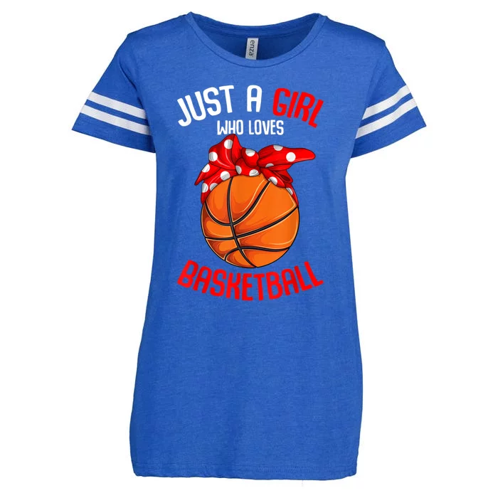 Just Who Loves Basketball Enza Ladies Jersey Football T-Shirt