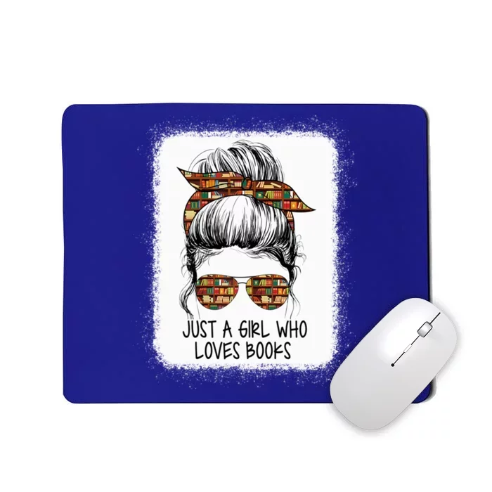 Just Who Loves Books Funny Messy Bun For Bookworm Gift Mousepad